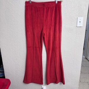 NWOT Aerie Groove-On Velour High Waisted Flare Pant - Size L Long